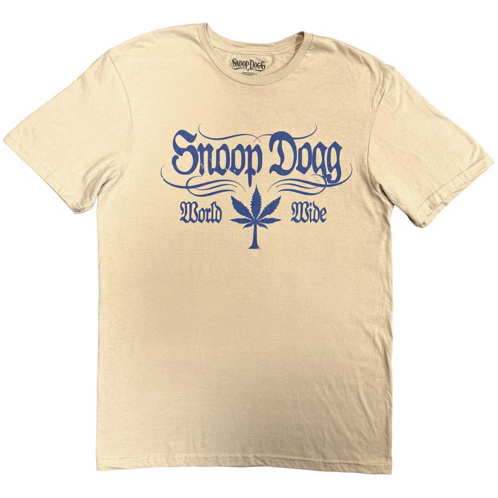 Snoop Dogg - World Wide Heren Tshirt - Creme